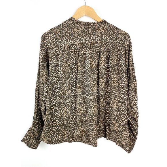 NWT Scotch & Soda Leopard V-neck Button-down Blouse - Picture 12 of 15